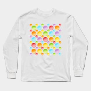 Happy Rainbow Polka Dots Long Sleeve T-Shirt
